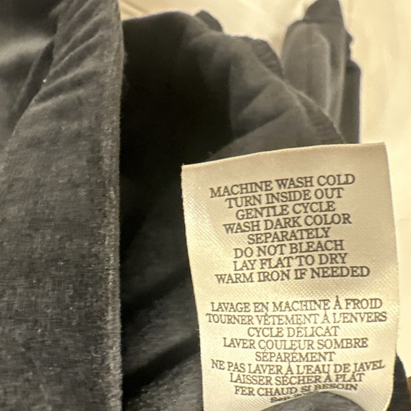 Z Supply Women Bodhi Velour Baggy Cropped Sweatshirt Black Medium Casual Sporty - Picture 9 of 11